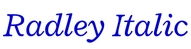 Radley Italic police de caractère